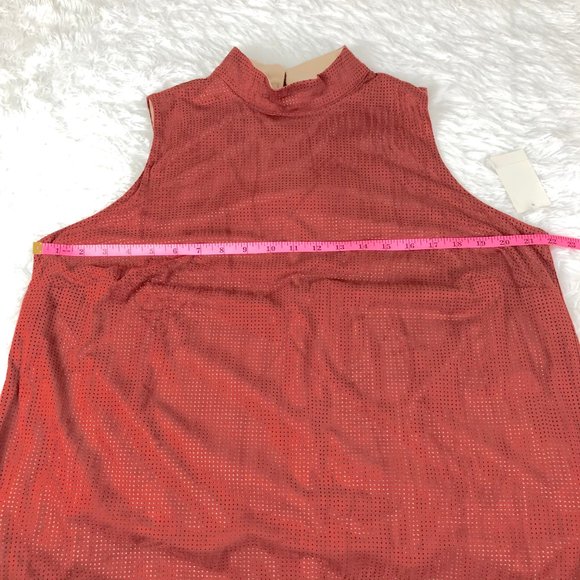 Nude Illusion Rust/Pearl Swing Dress Sleeveless 1X - Picture 6 of 8